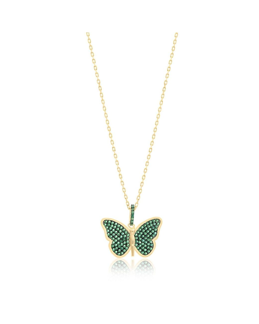 SHYMI Metallic Pave Butterfly Necklace
