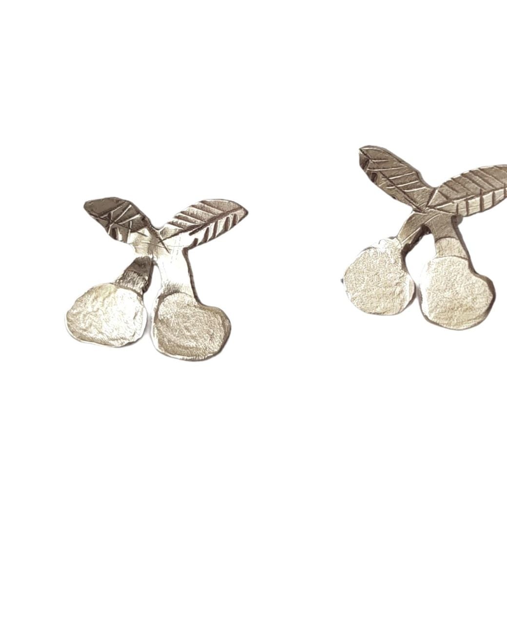Lily Flo Jewellery Metallic Cherries Earrings On Sterling