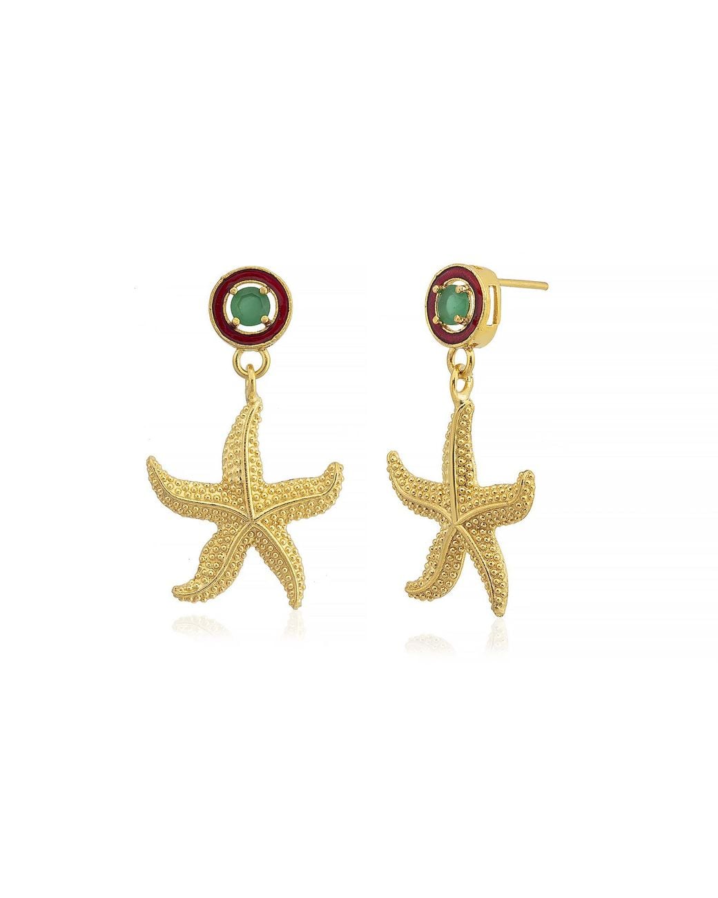 Milou Jewelry Metallic Starfish Drop Earrings