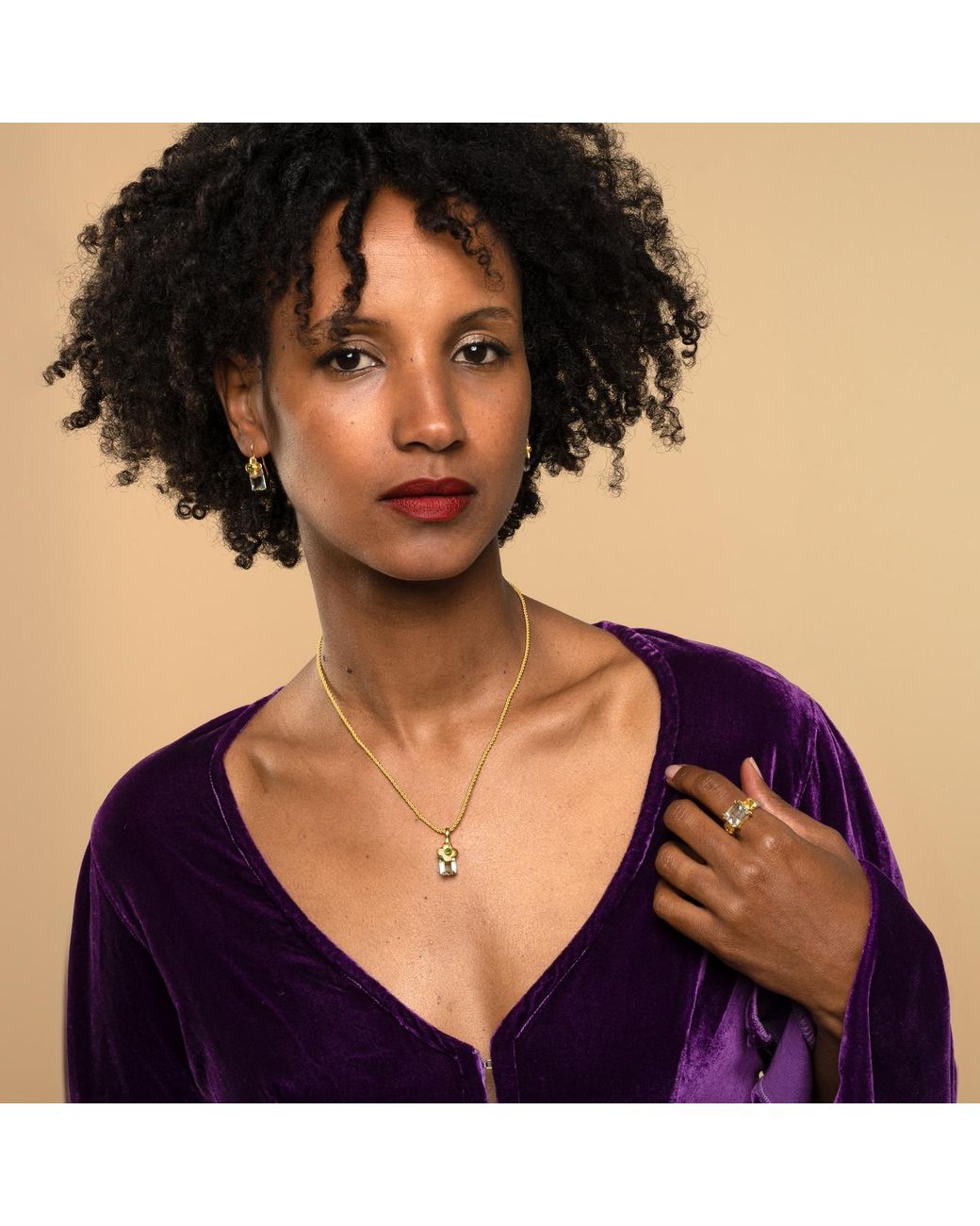 Emma Chapman Jewels Metallic Handmade Amethyst Sterling Silver Pendant Necklace