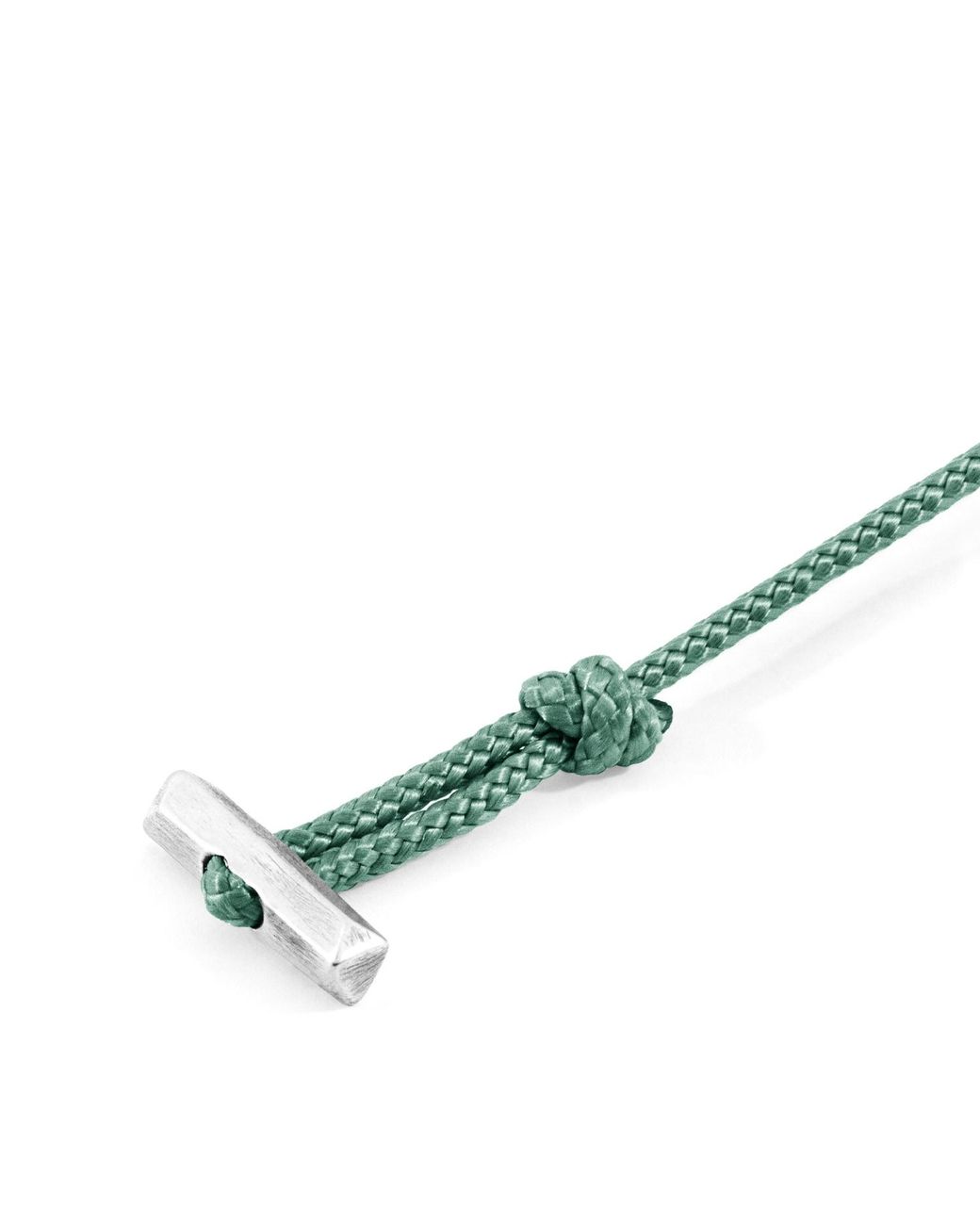 Anchor and Crew Green Mint Oxford & Rope Bracelet