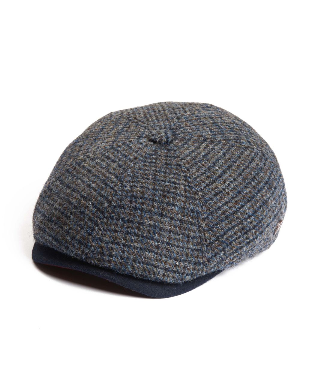 Dasmarca Hats Gray Aaron Harris Tweed Wool Cap With Earflaps for men