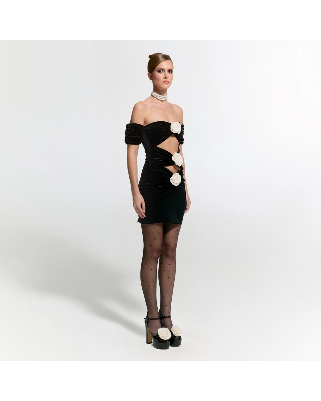 Nur Karaata Black Chanoud Mini Dress