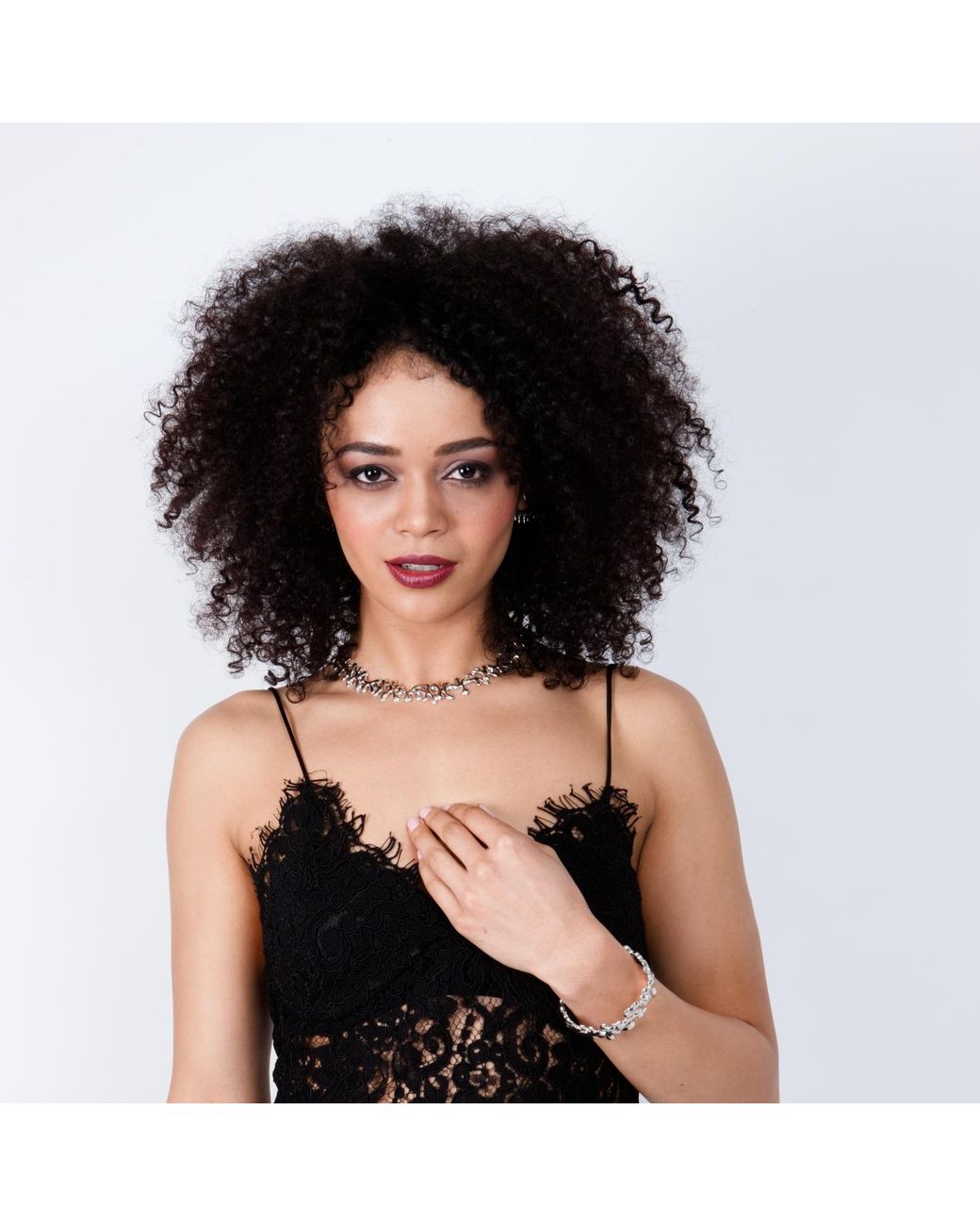 Lucy Quartermaine Metallic Sterling Continual Splash Necklace