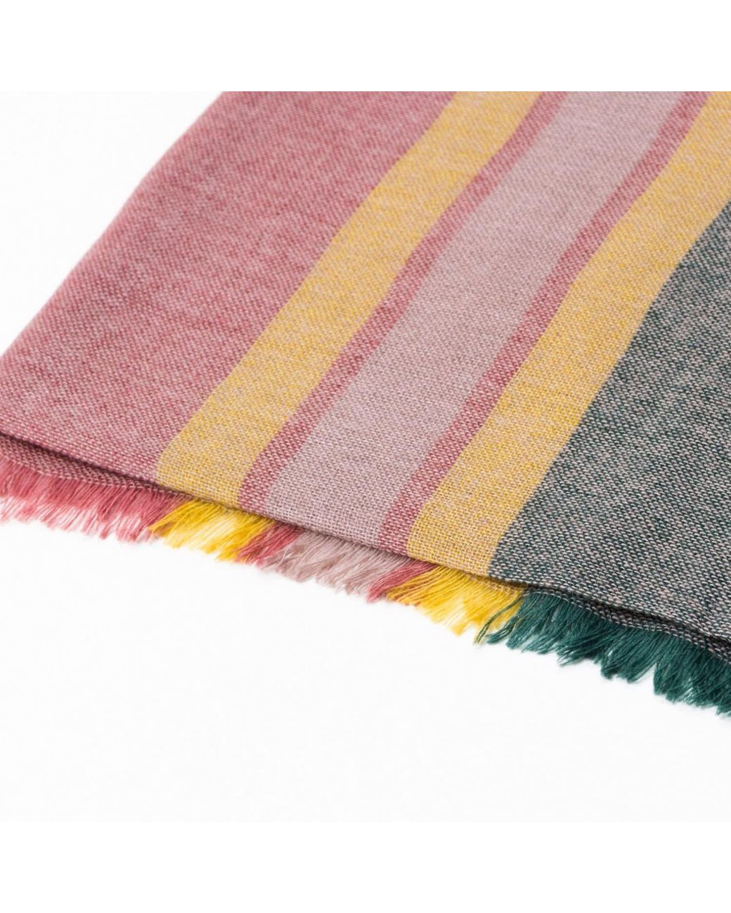 Variously Pink Barque Clay Modern Artisan Striped Soft Merino Handwoven Scarf