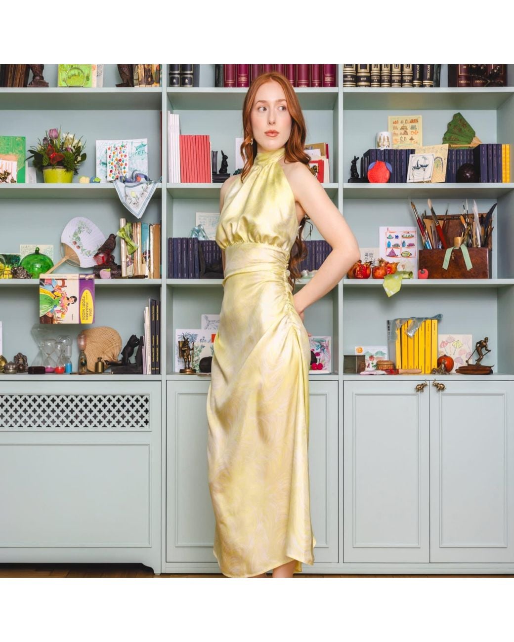L’orangerie D’isabella Metallic Marilyn Dress