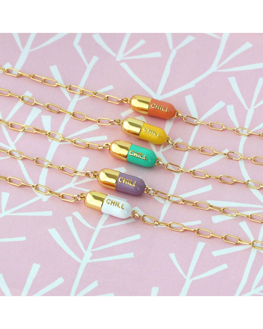 Kris Nations Metallic Chill Pill Enamel Bracelet Filled & Enamel