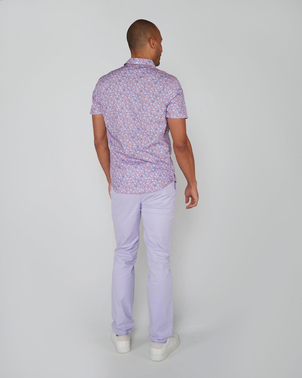 Lords of Harlech Purple Scott Lawn Shirt for men
