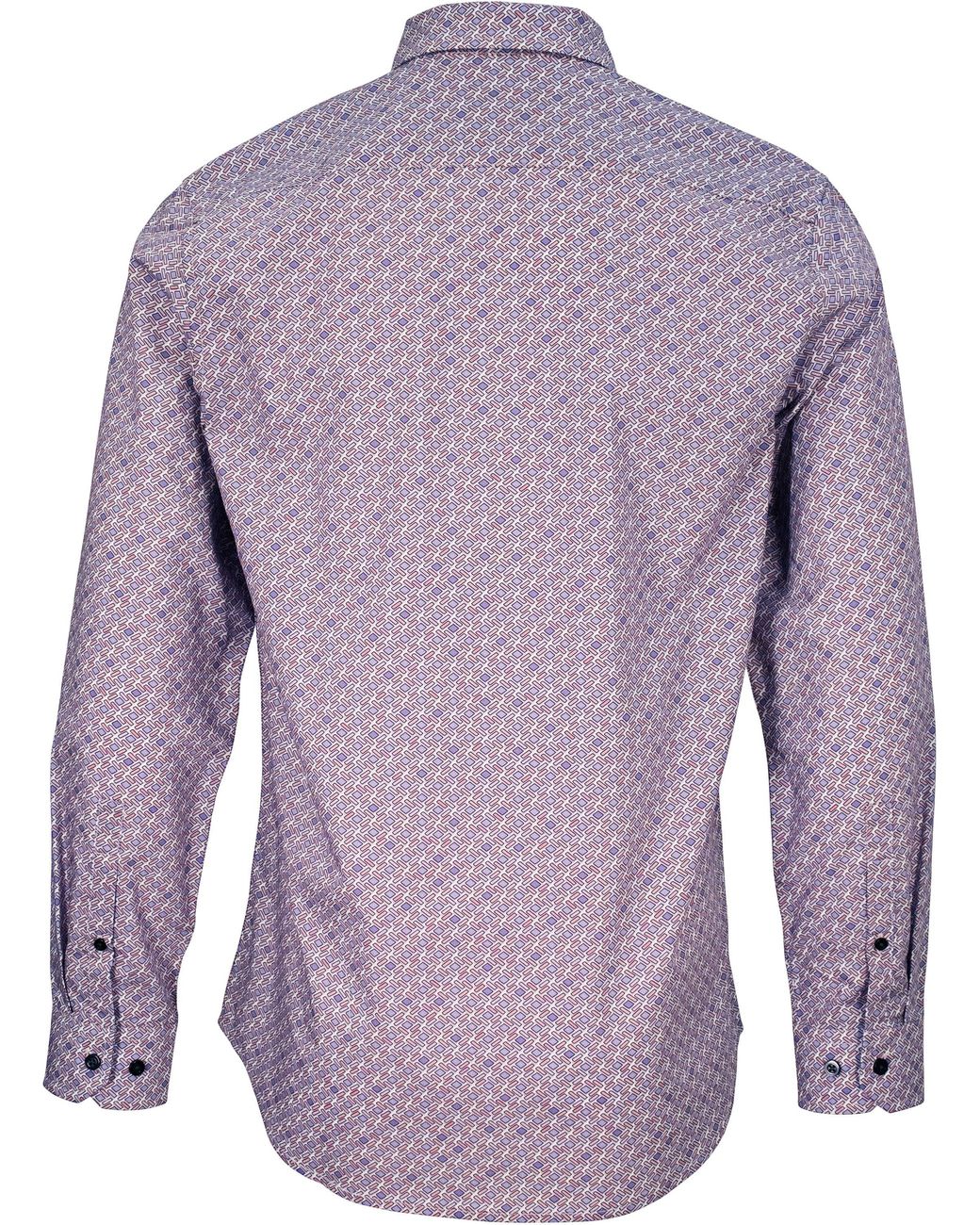 Lords of Harlech Purple Morris Rectangles Shirt for men