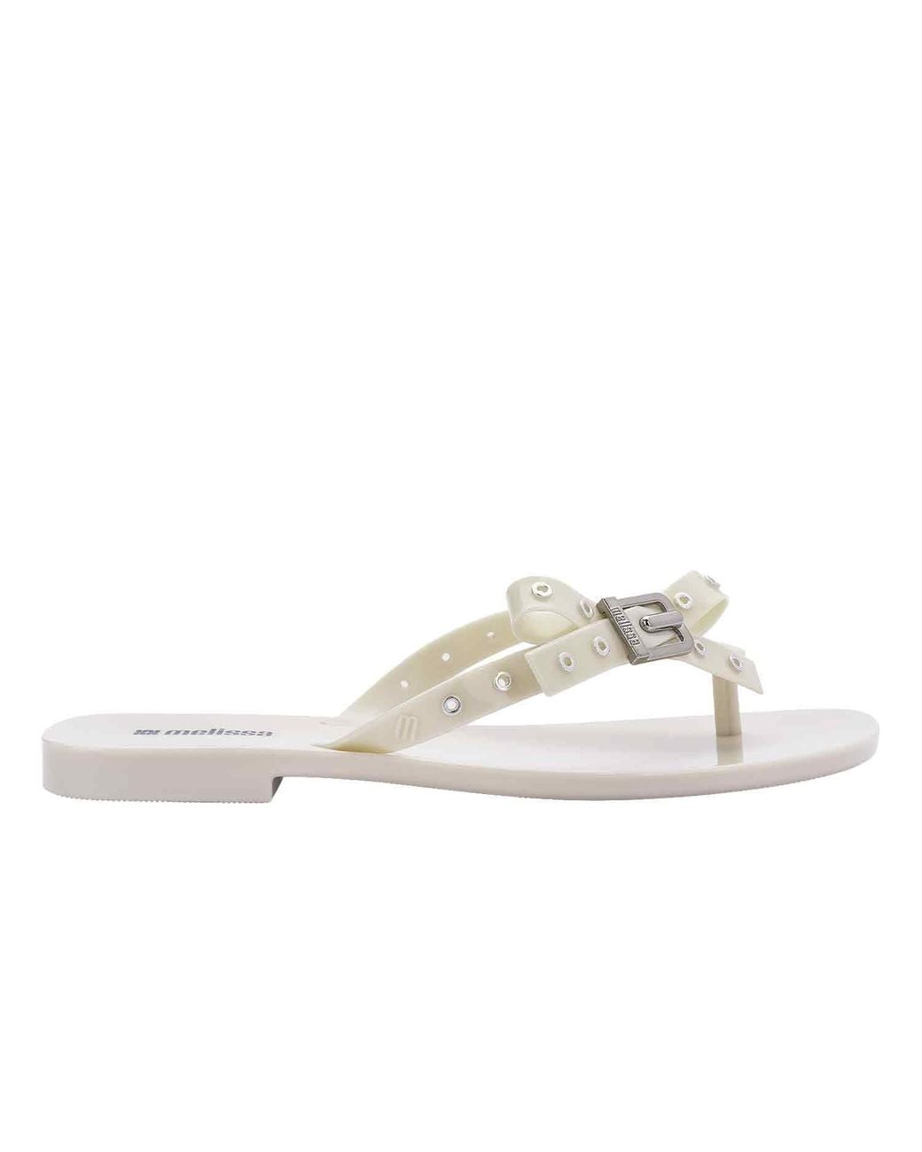 Melissa Metallic Neutrals Harmonic Squared Flat Thong