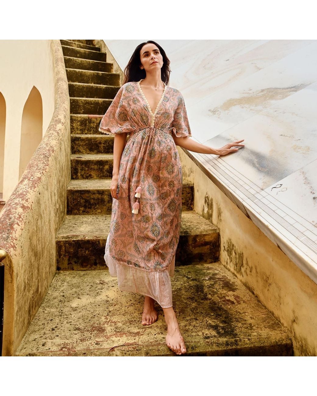 Liminal Pink Surya Maxi Dress