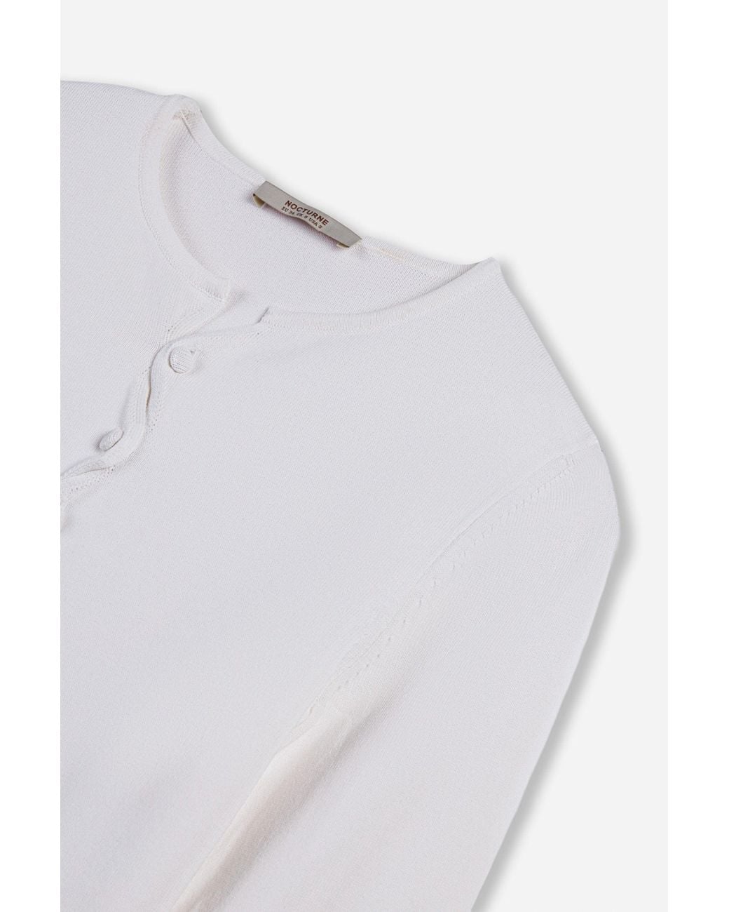 Nocturne White Wave Placket Knit Cardigan