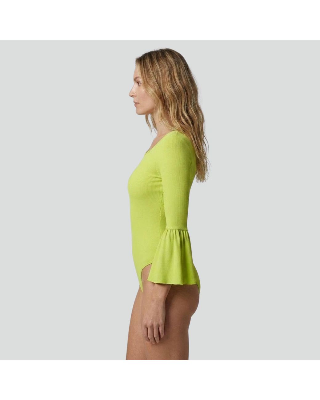 Rive & Rituel Green Evara Beat Long Sleeve Swimsuit