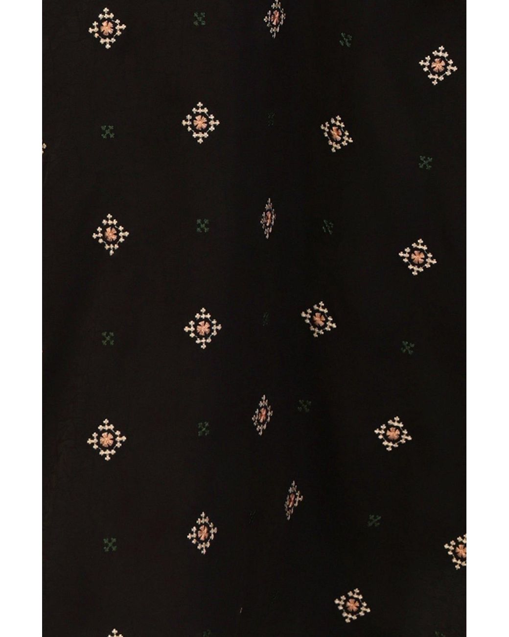 Traffic People Black Sacred Silence Embroidered Long Sleeve Deme Maxi Dress