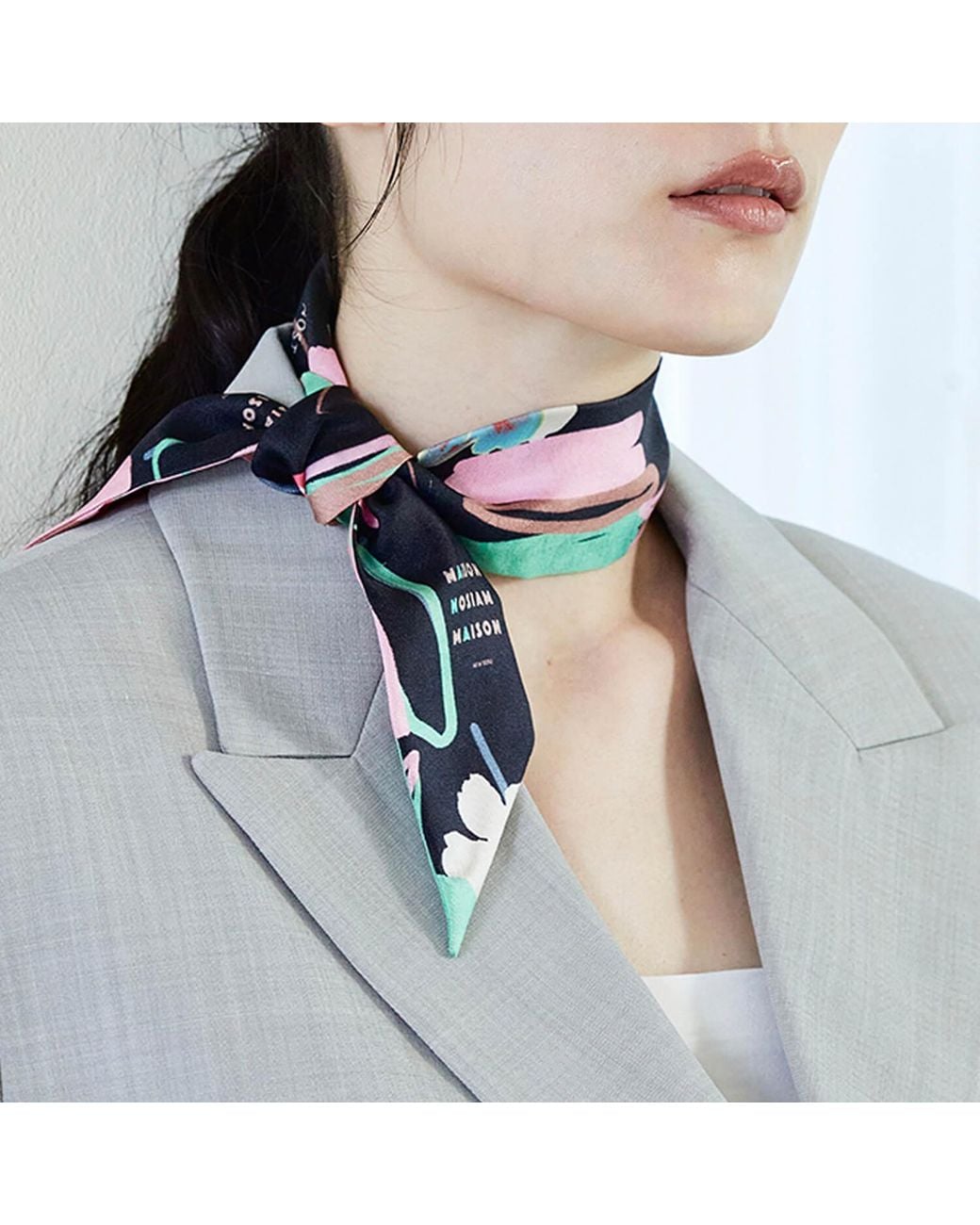 Ana Maison Blue Neo Luxury Look Twilly Scarf