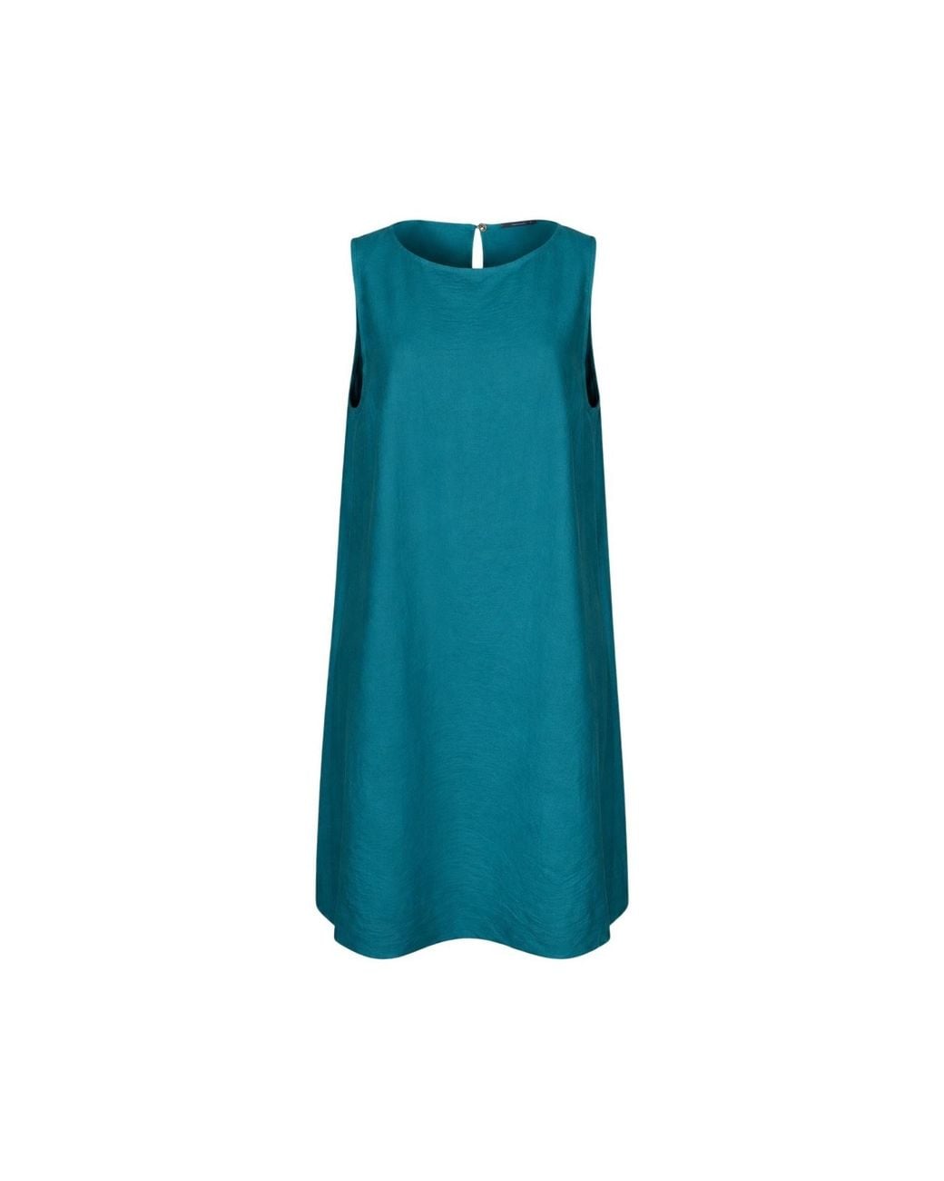 Oh!Zuza Blue Echo Viscose Midi Dress With Pockets