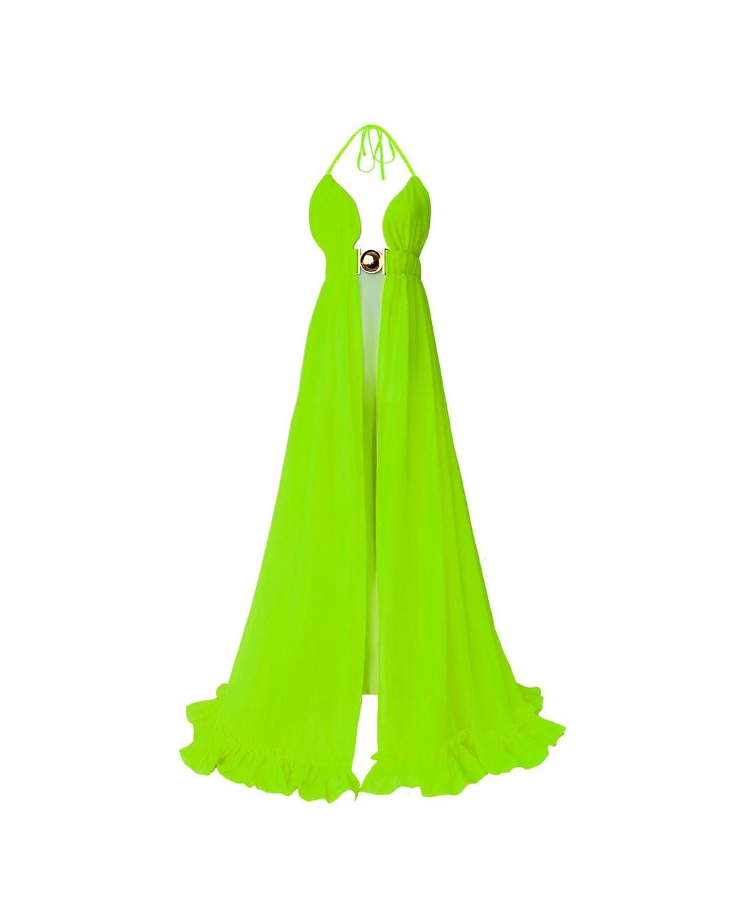 Ak Royalty Resortwear Green Olivia Buckle Coverup Neon