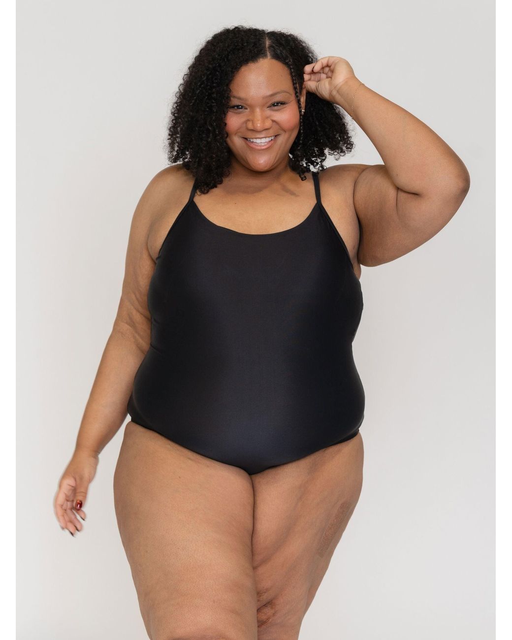 Lime Ricki Swimwear Black Tank One-Piece