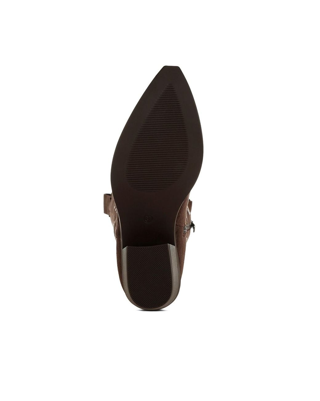 Rag & Co Brown Lariat Studs Embellished Cowboy Boots