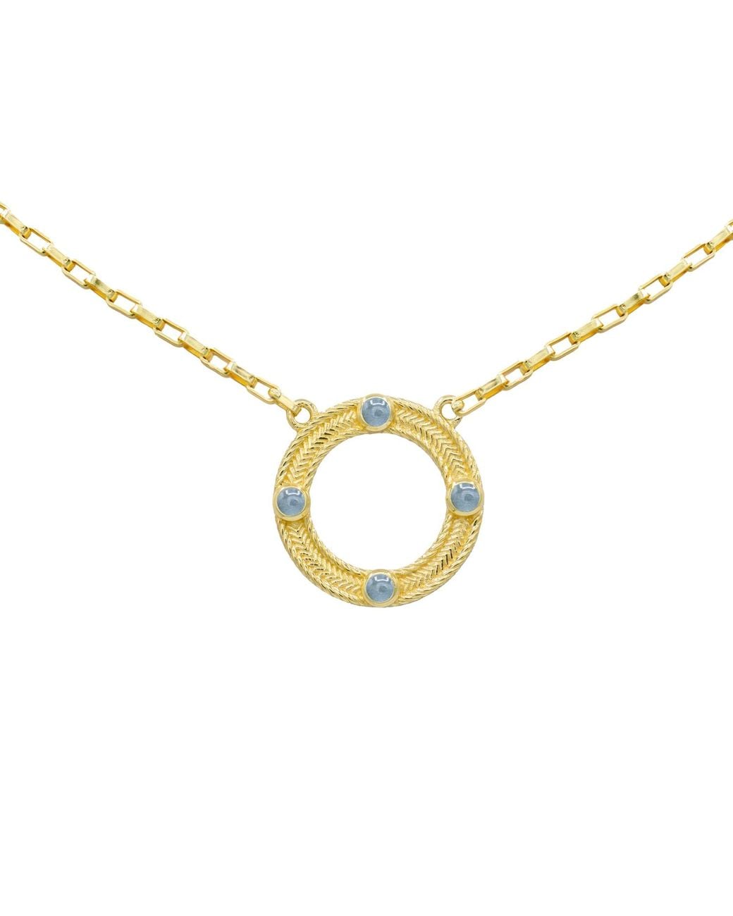 Marcia Moran Metallic Aspen Open Circle Necklace