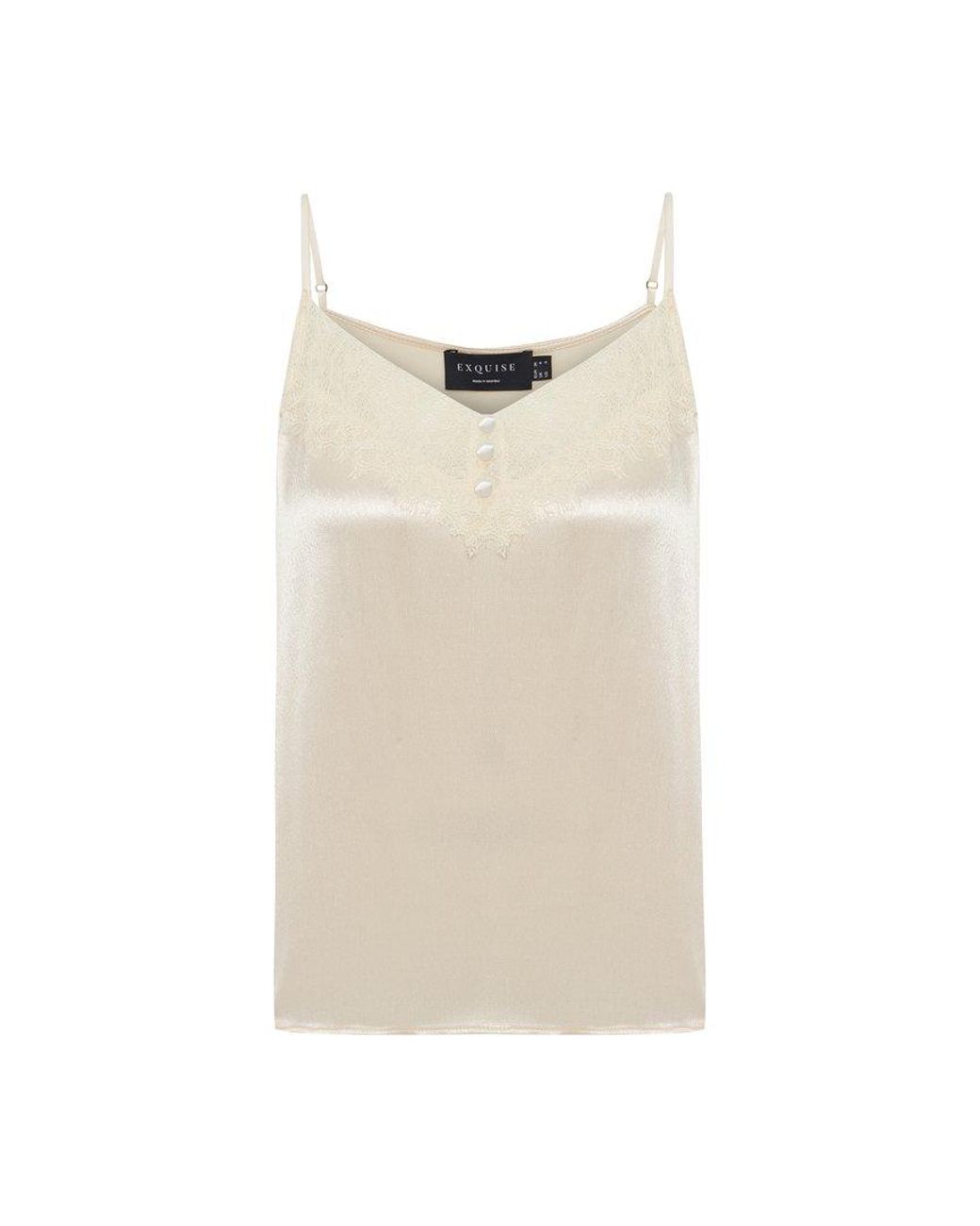 Exquise Natural Neutrals Adalynn Adjustable Thin Strap Blouse