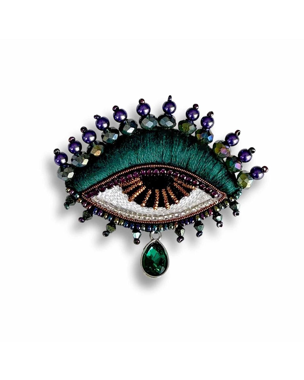 VETKA Green Eye Talisman Brooch- Alchemist's Secret