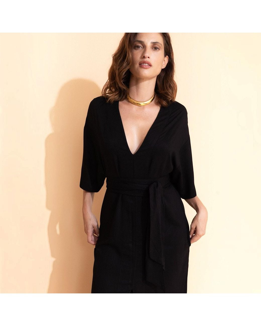 Casa Lélé Black The Lana Kaftan Dress