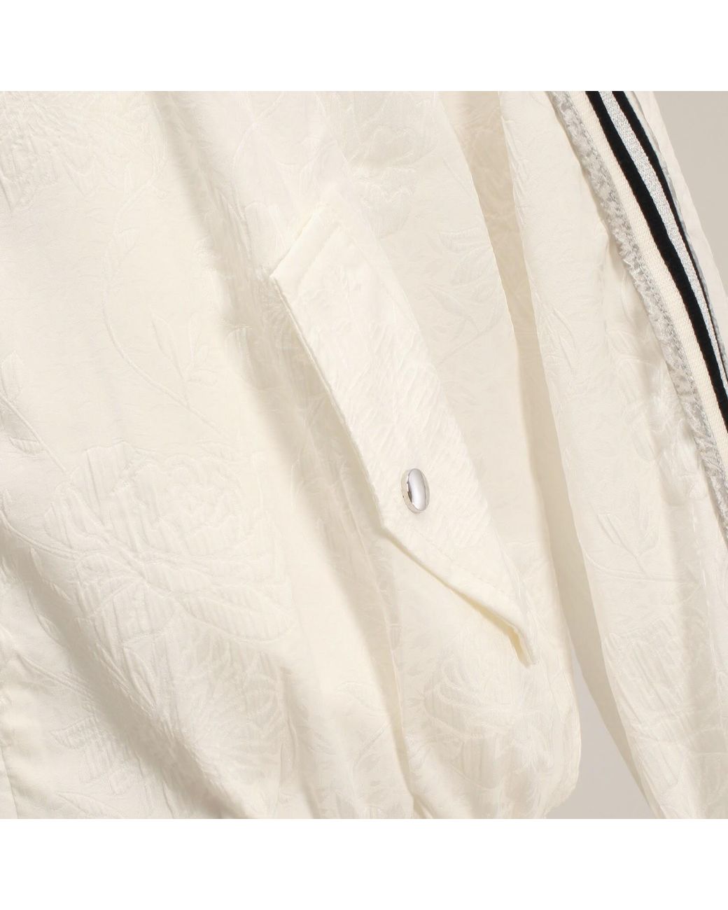Smart and Joy Natural Light Embossed Bomber Jacket