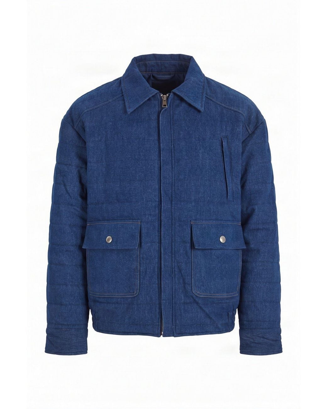 Komodo Blue Frankie Quilted Organic Cotton Jacket for men