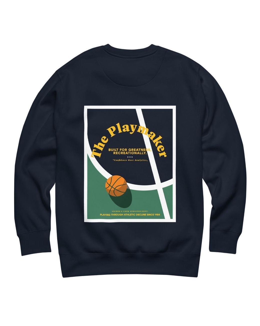 Anchor and Crew Blue The Playmaker Basketball Club League Organic Cotton Sweatshirt