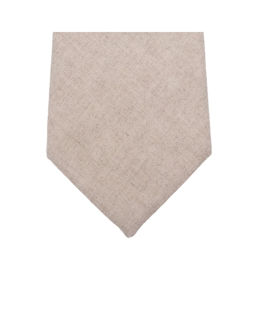 LE COLONEL Neutrals Natural Textured Linen Tie for men