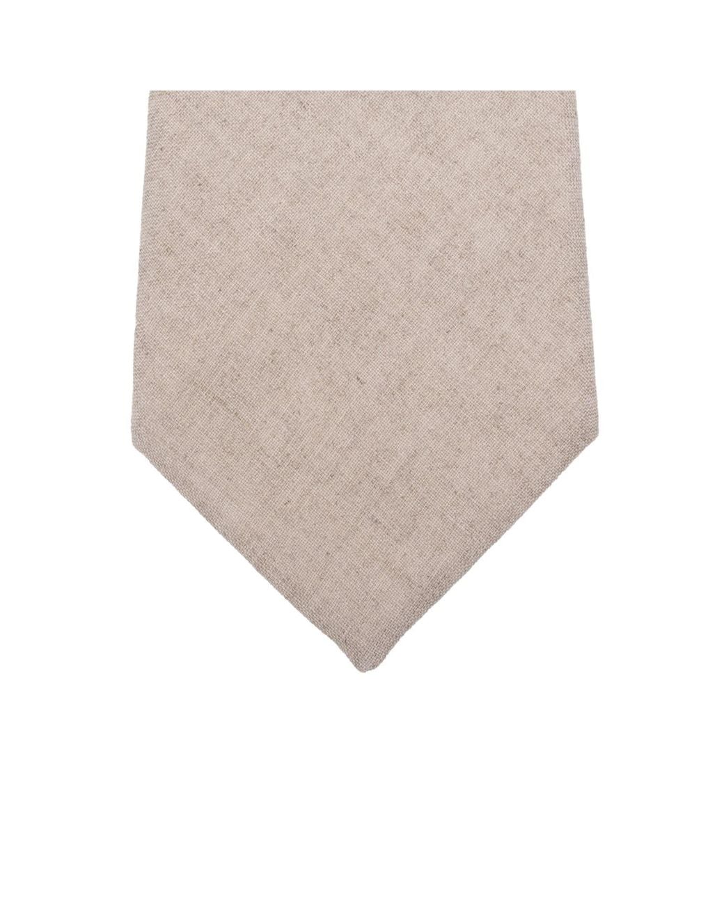 LE COLONEL Neutrals Natural Textured Linen Tie for men