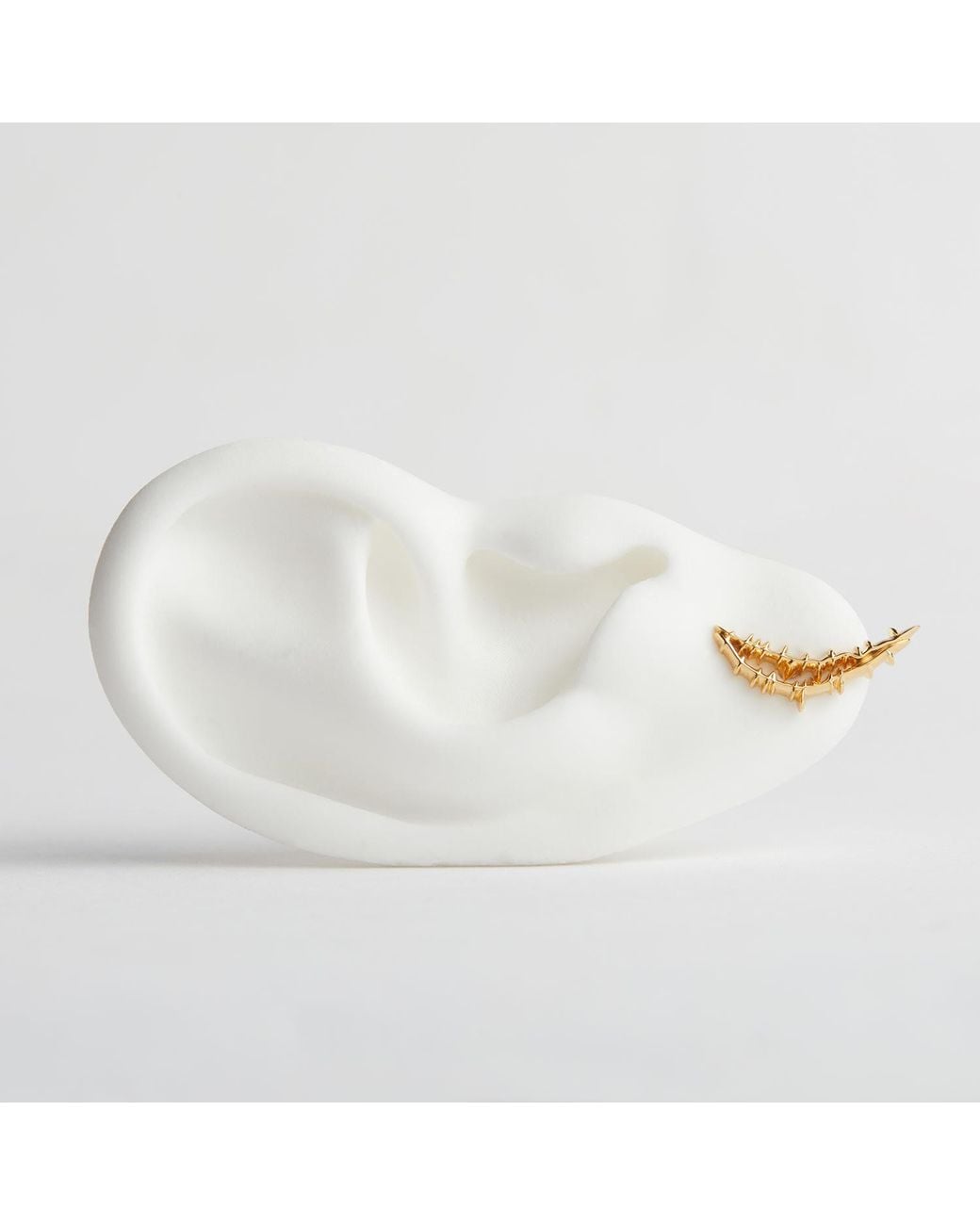 Kasun Metallic Smile Stud Earrings