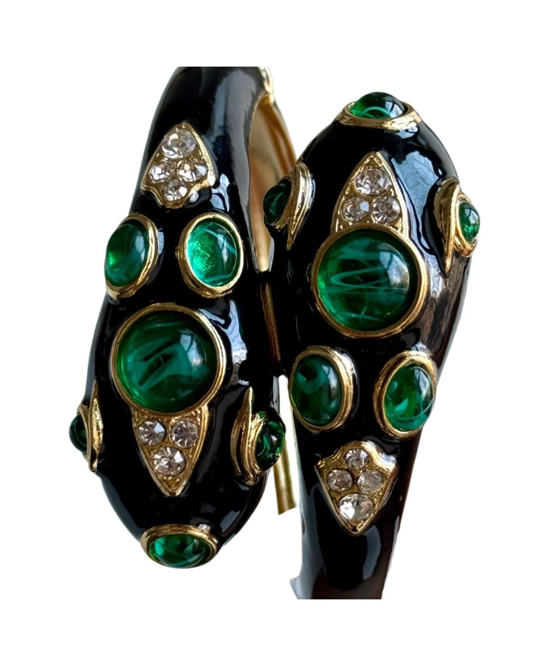 Laura Gray Green Double Headed Snake Bracelet