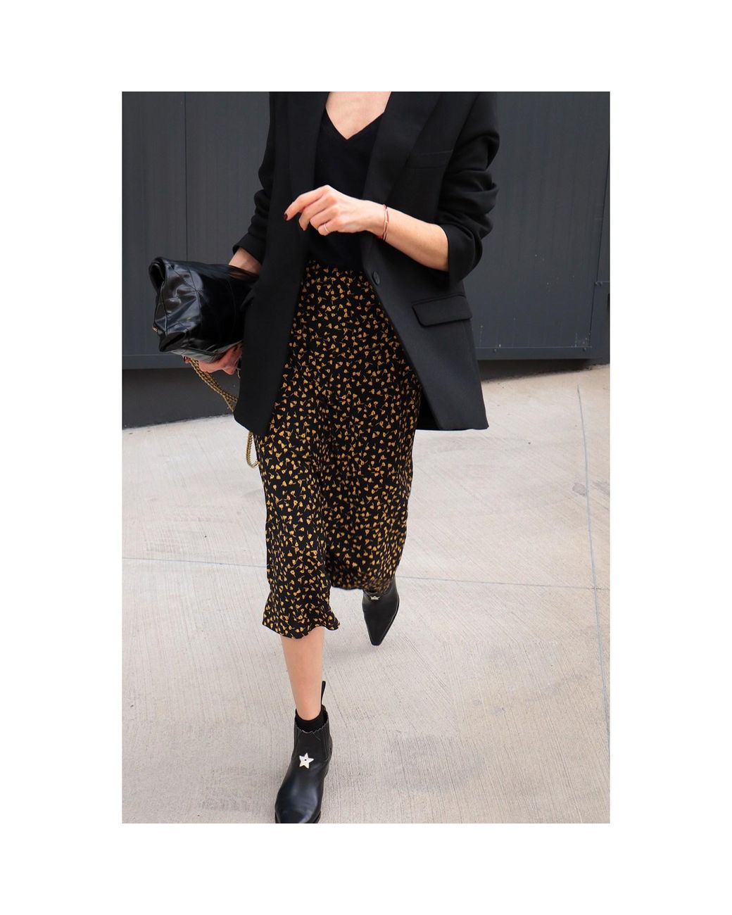 2KStyle Black Bailey Floral Midi Slip Skirt
