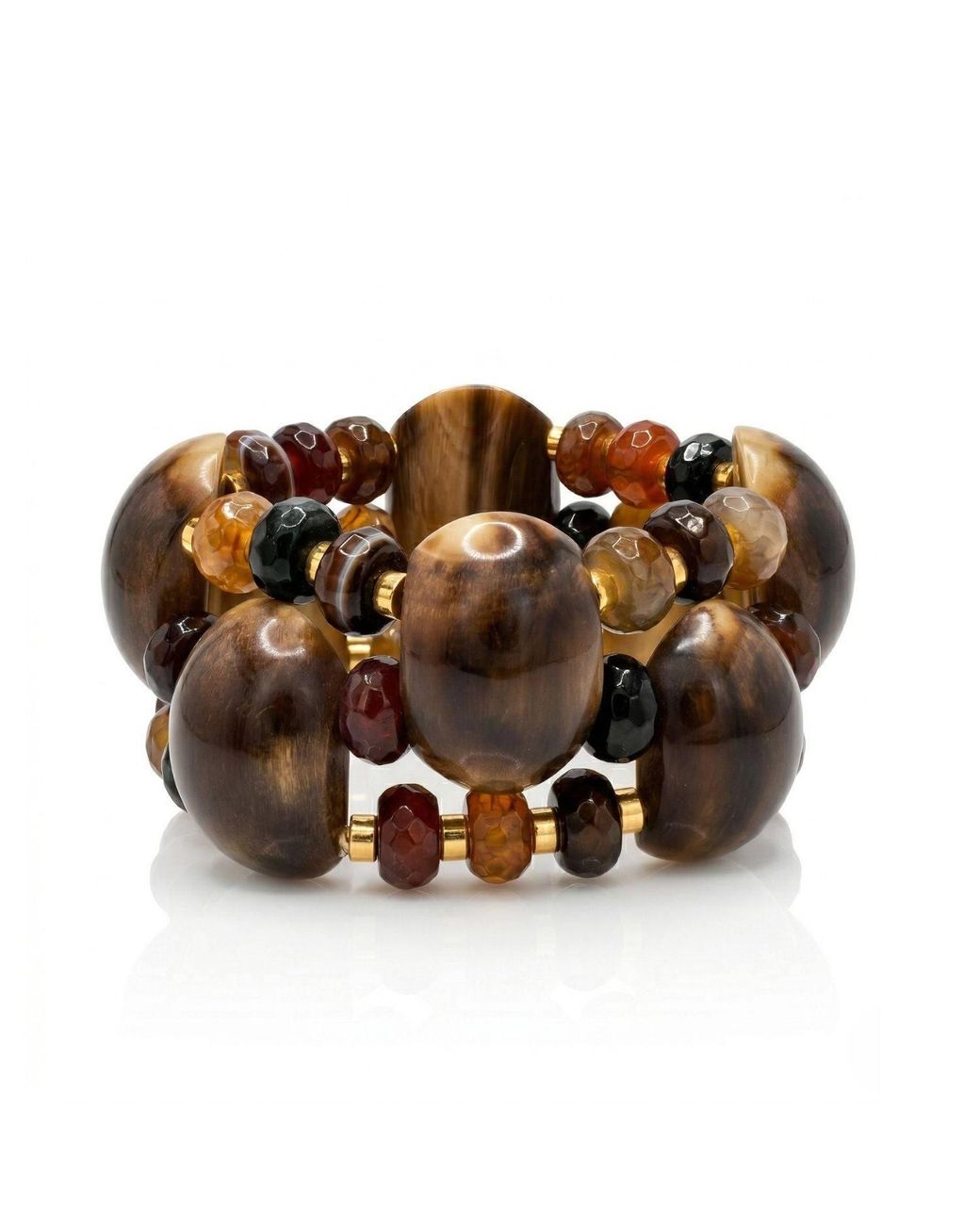 Jaredjamin Brown Gaia Horn & Agate Bracelet