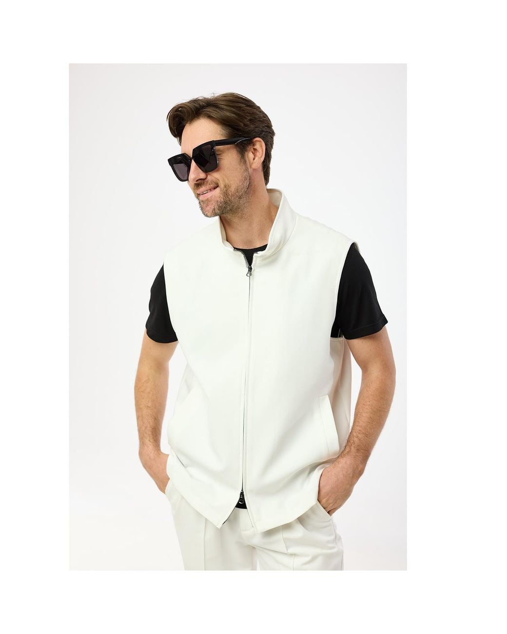 DAVID WEJ White Ashford Relaxed Drawstring Short for men
