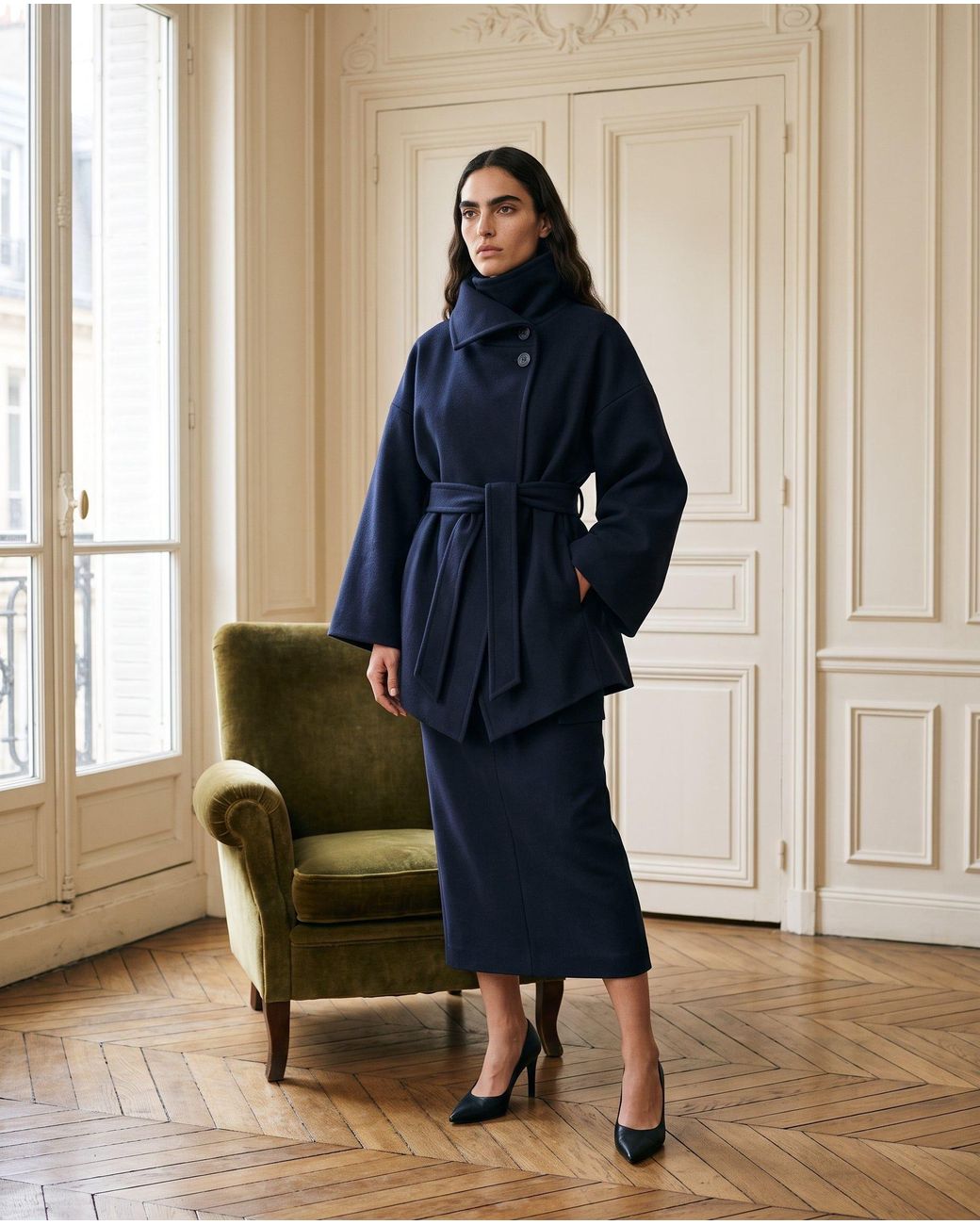 The Ethos Studio Blue Nocturne Coat