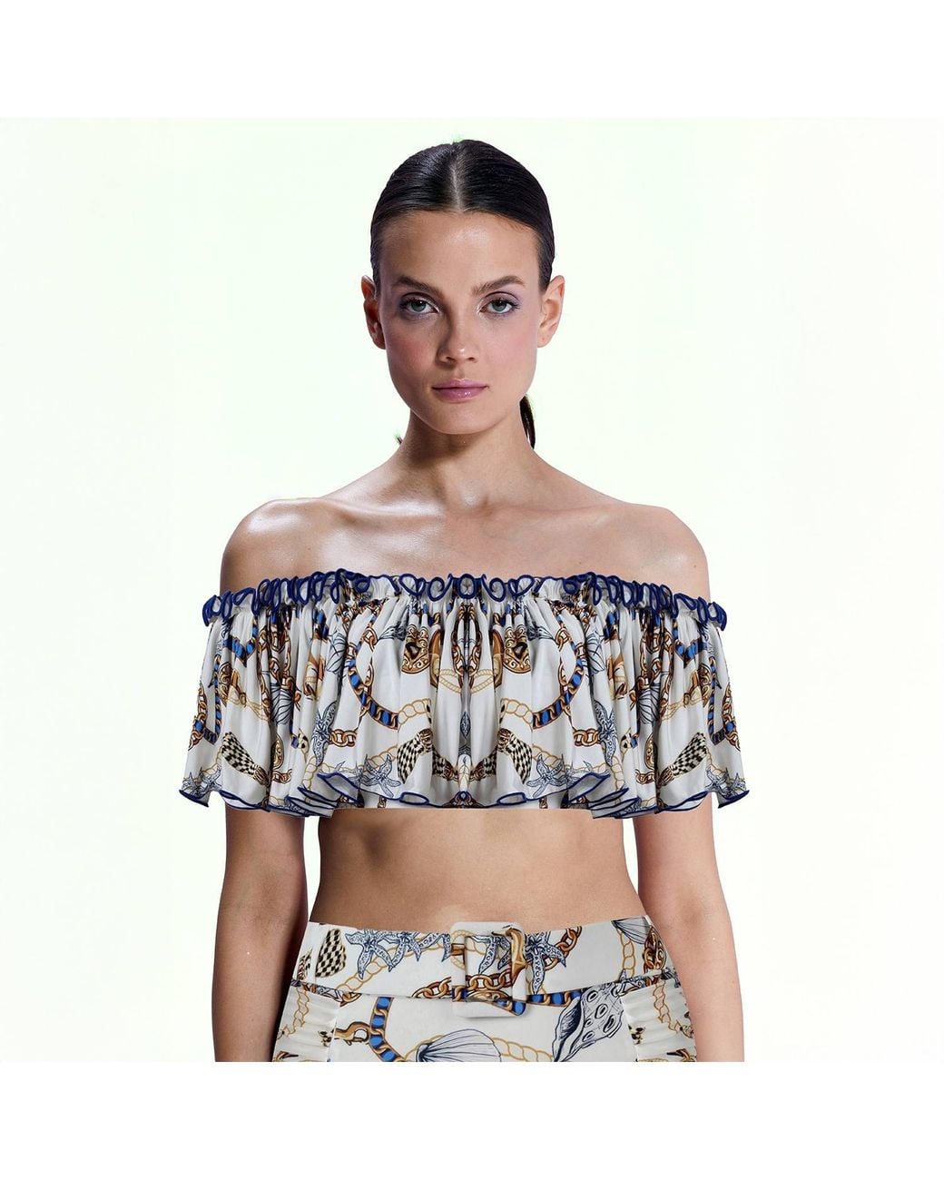 Nur Karaata Blue Helianthus Tropezienne Top