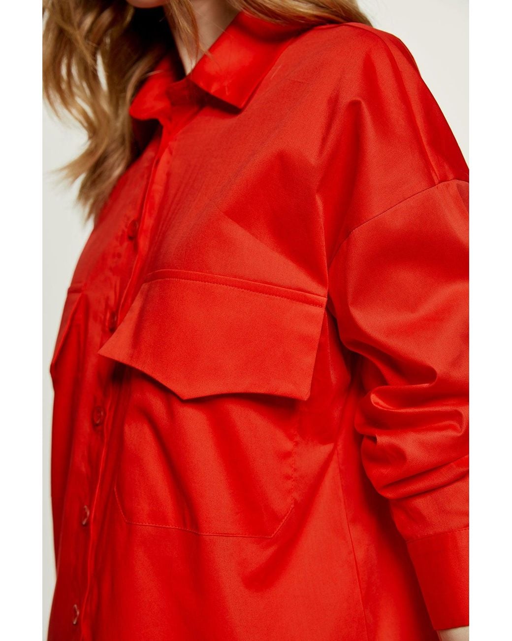 Conquista Red Poplin Style Shirt