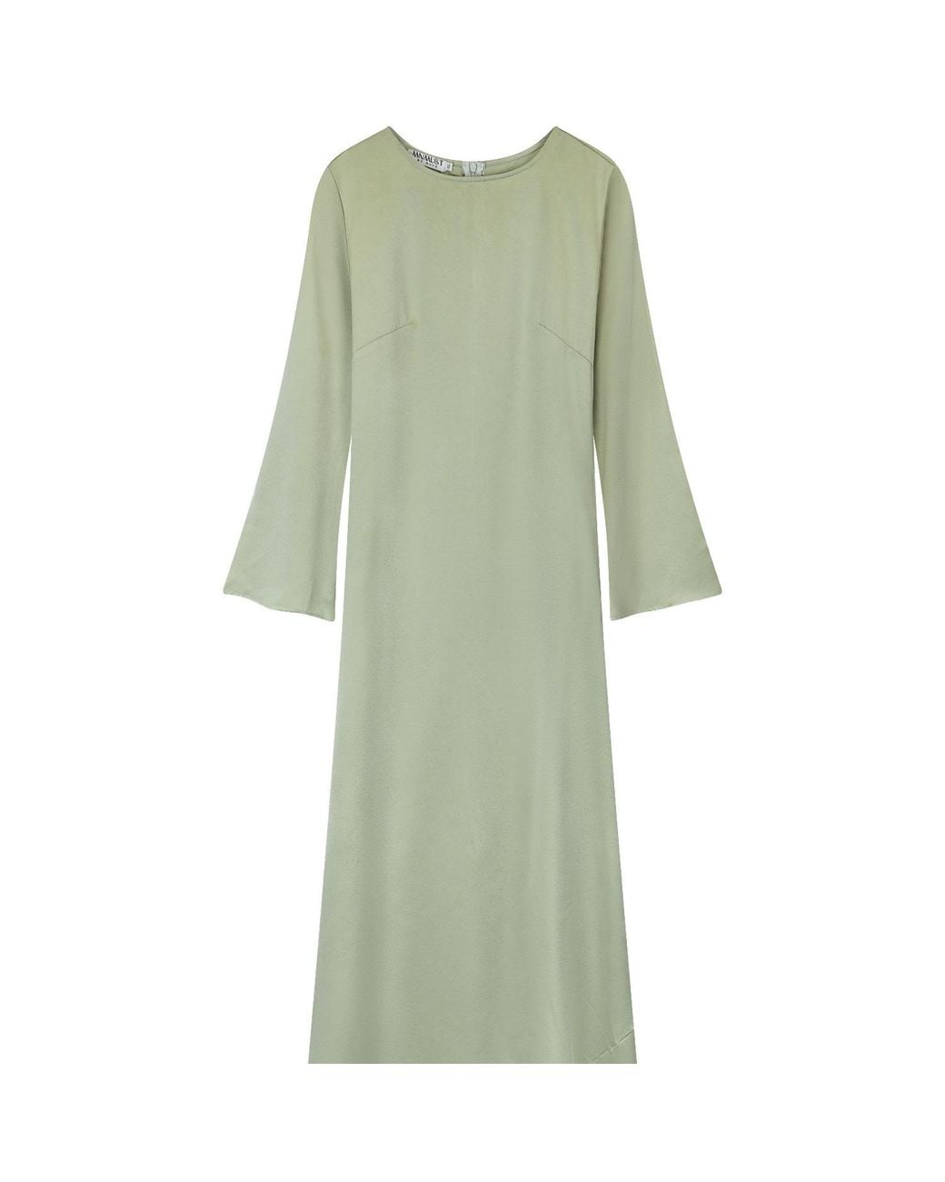 Rave on Trend Green Slip Long Sleeve Dress