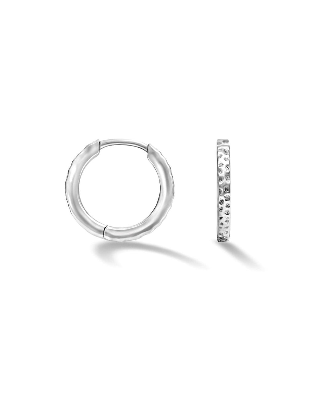Dower & Hall Metallic Hammered Nomad Huggie Hoops