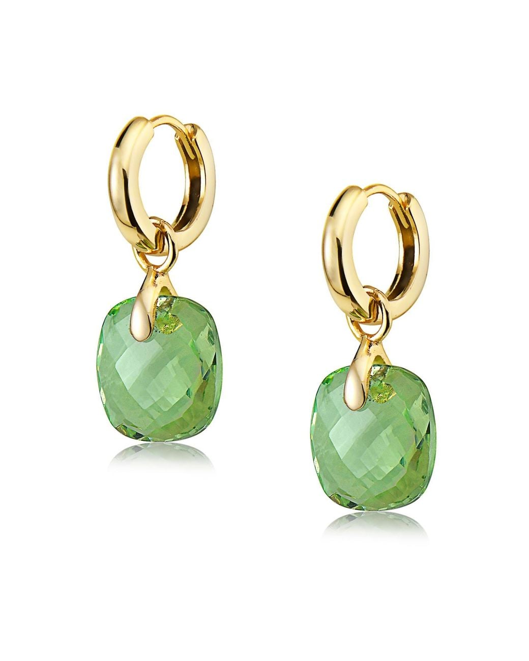 Preeti Sandhu Green 18K Plated Hoops
