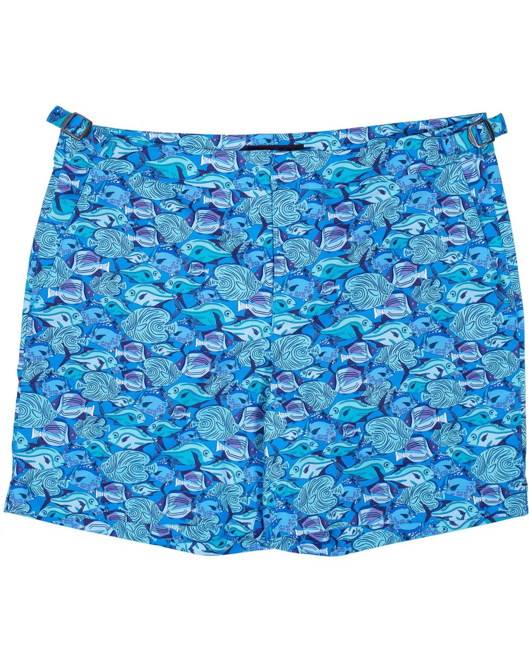 Lords of Harlech Blue Pool Fish Skool Swim Short for men