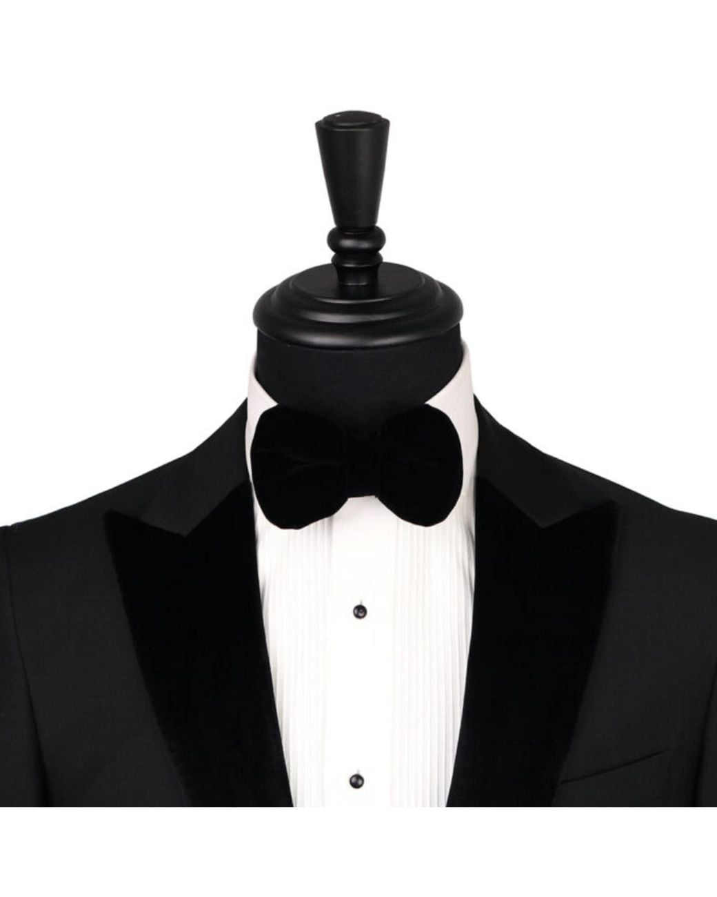 DAVID WEJ Black Alfredo Dress Single Breasted Velvet Peak Lapel Tuxedo for men