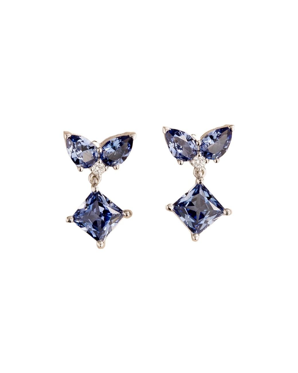 Juvetti Blue Amore Earrings Ceylon Sapphire & Diamonds
