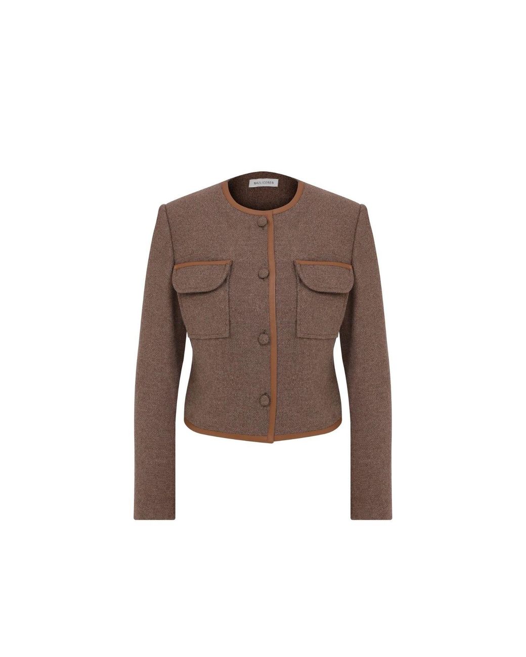 NAZLI CEREN Brown Irma Wool Jacket