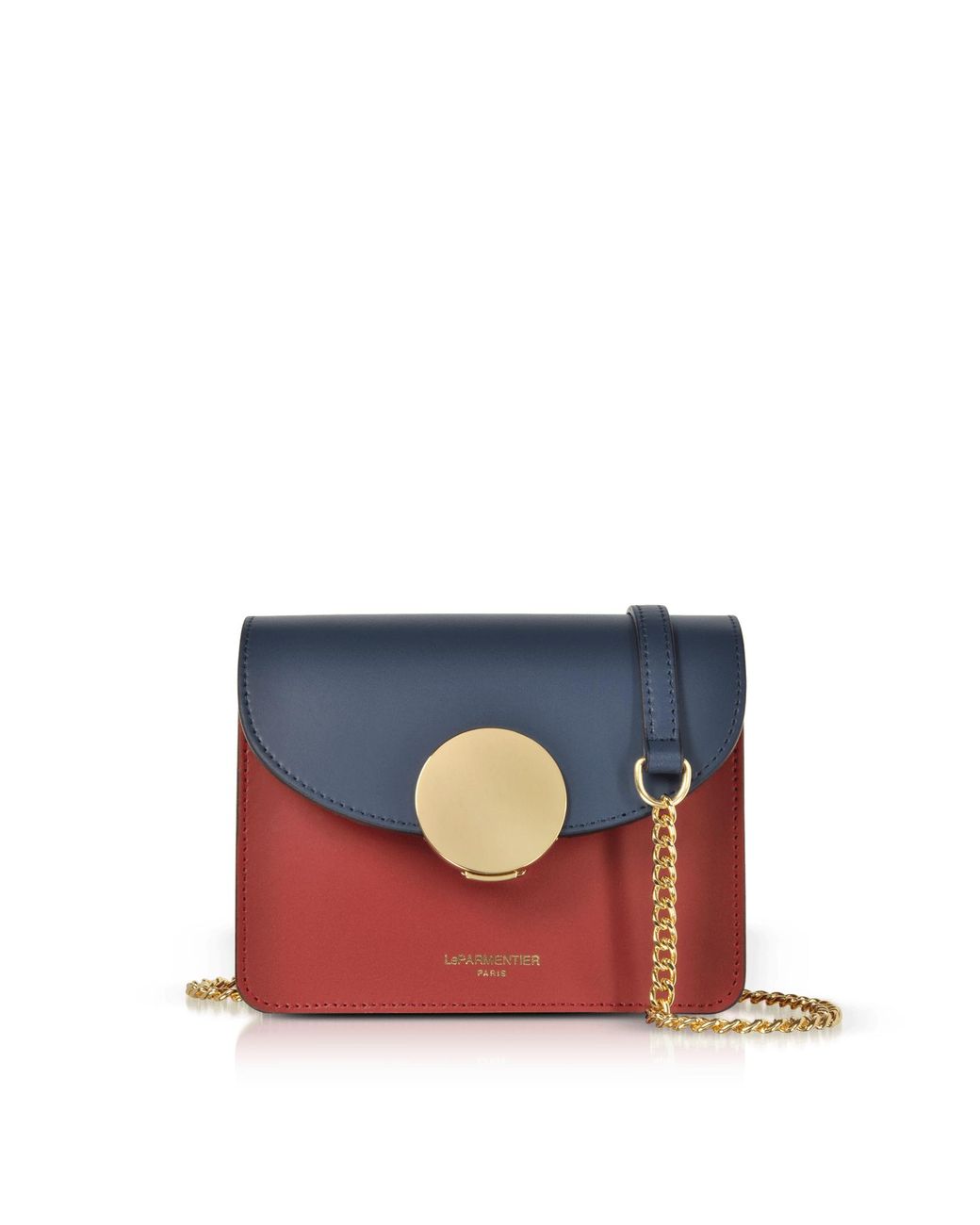 Le Parmentier Blue New Ondina Mini Color Block Shoulder Bag