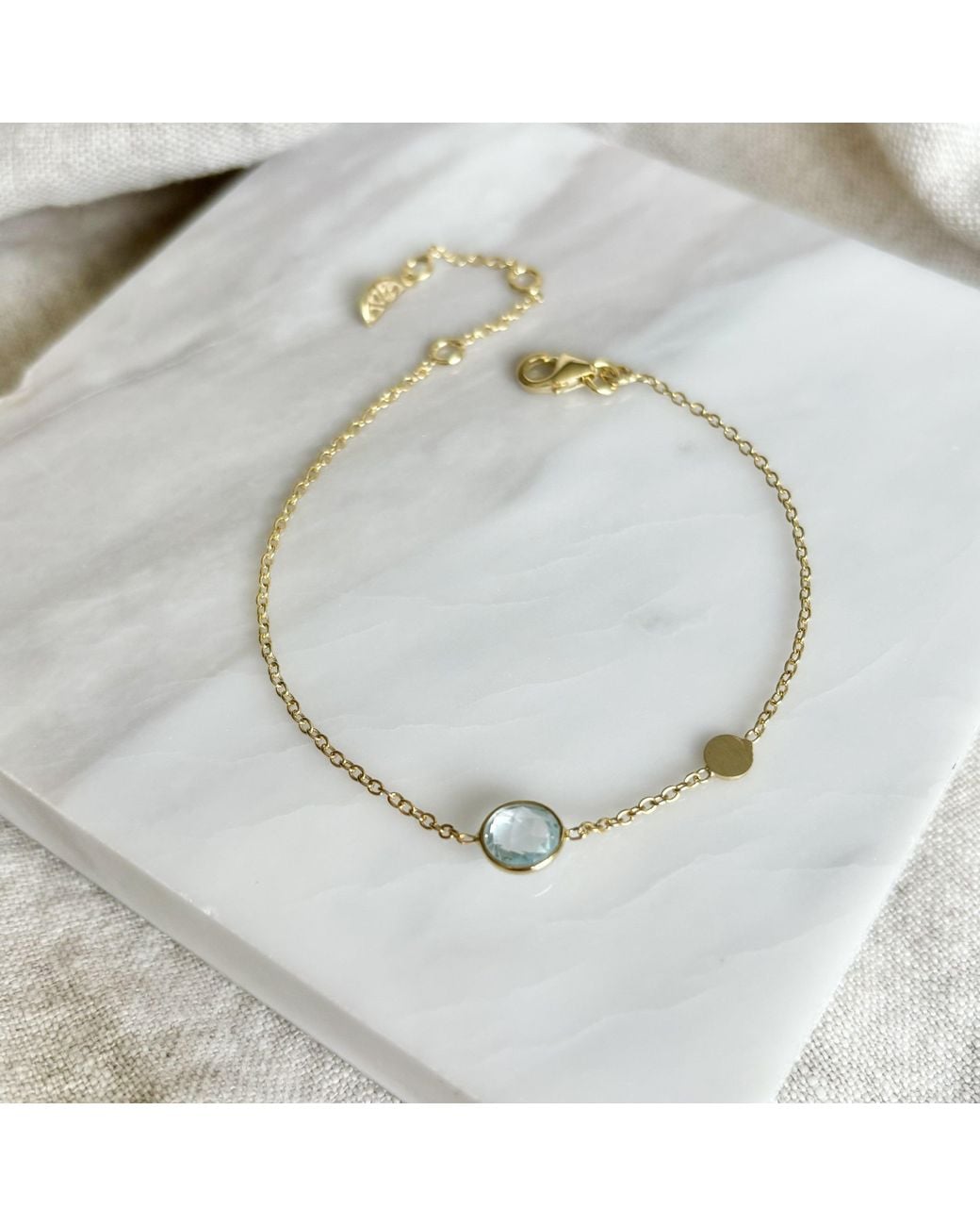 Auree Jewellery Metallic Salina Topaz & Disc Bracelet