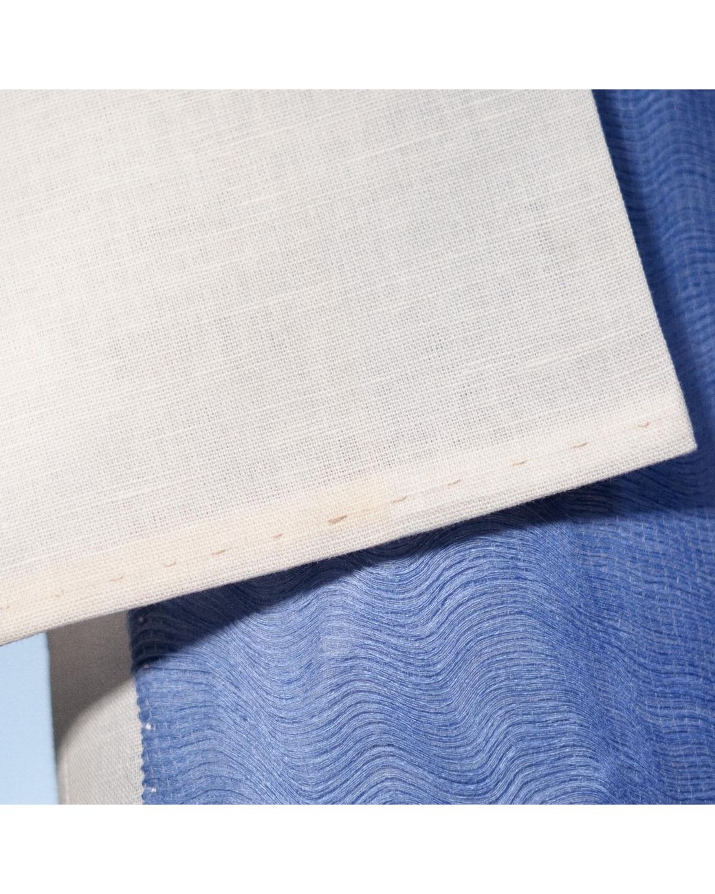 Maison Louis Cotton And Skyblue Gauze Top for men